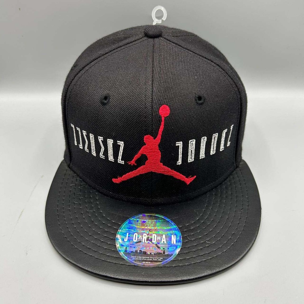 Air Jordan True J11 Hat Men 7 Black Embroidered Jumpman Fitted Cap